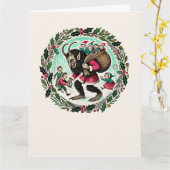 Krampus Weihnachten Karte (Gelbe Blume)