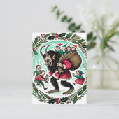 Krampus Weihnachten Postkarte (Stehend Vorderseite)
