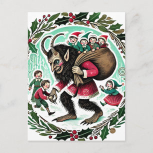 Krampus Weihnachten Postkarte