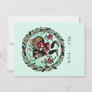 Krampus Weihnachten Postkarte