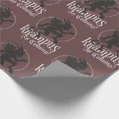 Krampus Weihnachtsfeiertag Geschenkpapier (Ecke)