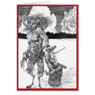 Krampus Weihnachtskarte