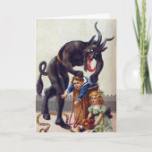 Krampus Weihnachtskarte Feiertagskarte (Vorderseite)
