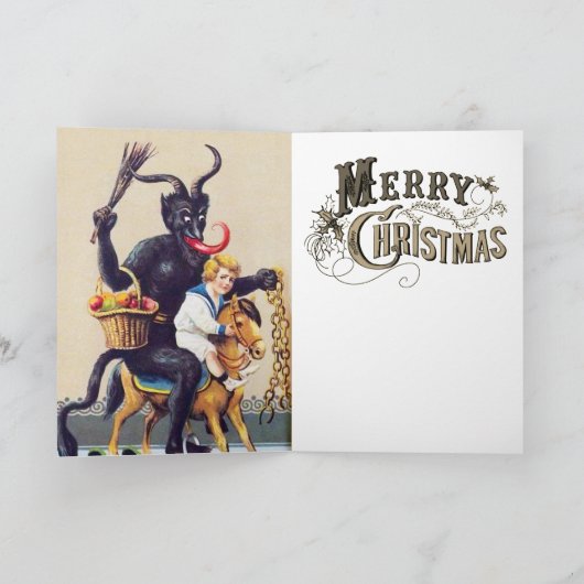 Krampus Weihnachtskarte Feiertagskarte (Innenseite)