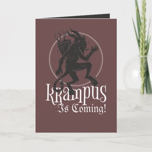 Krampus Weihnachtskarte Feiertagskarte (Vorderseite)