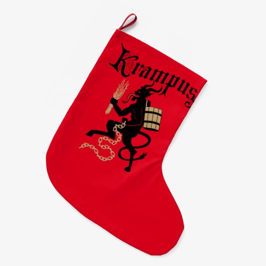Krampus WeihnachtsStrumpf Großer Weihnachtsstrumpf (Vorderansicht (hängend))