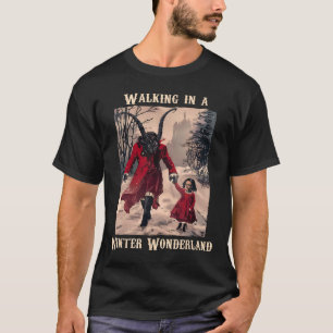 Krampus Winter Wonderland Gotisches Weihnachtsdesi T-Shirt