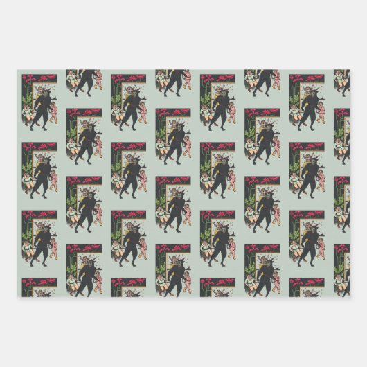 Krampus Wrapping Paper Set 2 Geschenkpapier Set (Vorderseite 2)