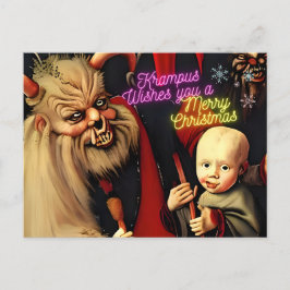 Krampus wünscht Ihnen frohe Weihnachten Postkarte