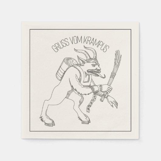 Krampuscocktail Serviette (Vorderseite)