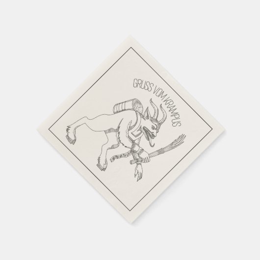 Krampuscocktail Serviette (Ecke)