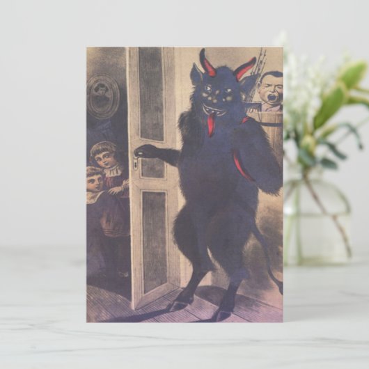 Krampusfamilie Ansammlung (Stehend Vorderseite)