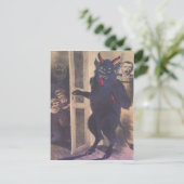 Krampusfamilie Ansammlung Feiertagspostkarte (Stehend Vorderseite)