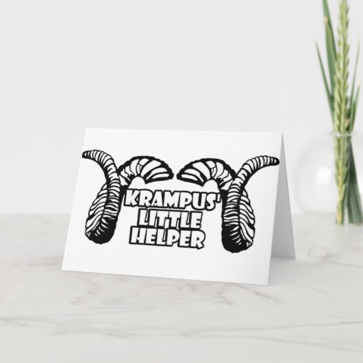 Krampushalfer Feiertagskarte (Vorderseite)