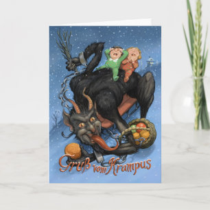 Krampuskarte Feiertagskarte