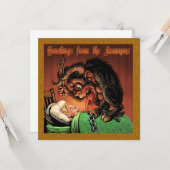 Krampuskarte Karte (Vorderseite/Rückseite Beispiel)