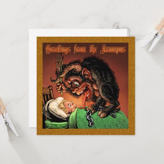 Krampuskarte Karte (Vorderseite/Rückseite Beispiel)