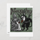 Krampuskarte "Naughty" Feiertagskarte (Vorne/Hinten)