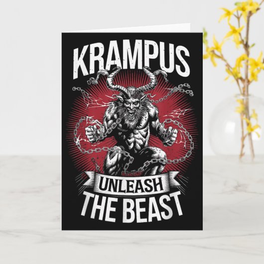 Krampusnacht Christmas Monster Krampus Lover Festi Karte (Gelbe Blume)