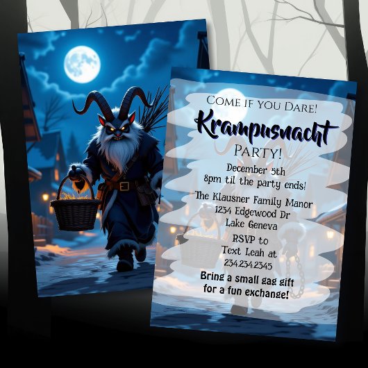 Krampusnacht Party | Come if you Dare Einladung