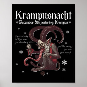 Krampusnacht Weihnachtsmonster Krampus Liebhaber F Poster