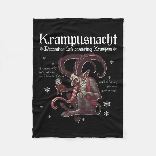 Krampusnacht Weihnachtsmonster Krampus Lover Festi Fleecedecke (Vorderseite)