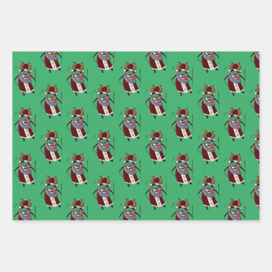 Krampuspapier Geschenkpapier Set (Vorderseite 2)