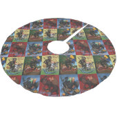 Krampusrock Polyester Weihnachtsbaumdecke (Schrägansicht)