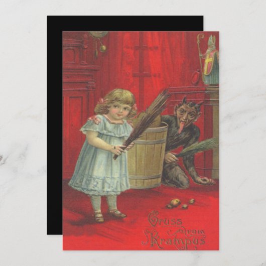 Krampusspiel mit Mädchen (Vorne/Hinten)