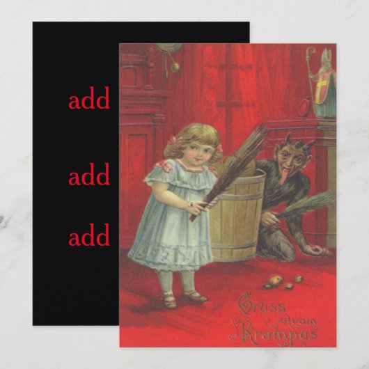 Krampusspiel mit Mädchen (Vorne/Hinten)