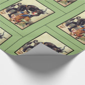 Krampusverpackungspapier grün geschenkpapier (Ecke)