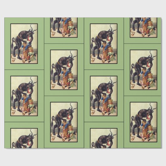 Krampusverpackungspapier grün geschenkpapier (Flach)