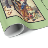 Krampusverpackungspapier grün geschenkpapier (Rolleneckpunkt)