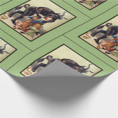 Krampusverpackungspapier grün geschenkpapier (Ecke)
