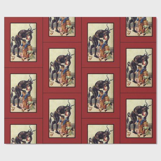 Krampusverpackungspapier rot geschenkpapier (Flach)