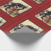 Krampusverpackungspapier rot geschenkpapier (Ecke)