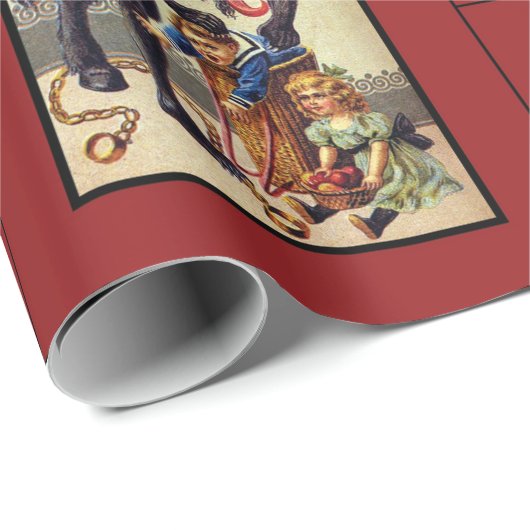 Krampusverpackungspapier rot geschenkpapier (Rolleneckpunkt)