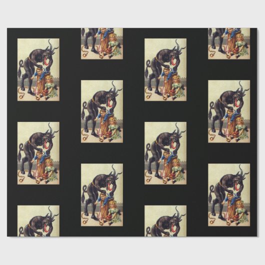 Krampusverpackungspapier schwarz geschenkpapier (Flach)