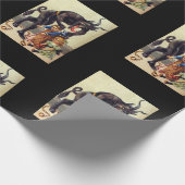 Krampusverpackungspapier schwarz geschenkpapier (Ecke)