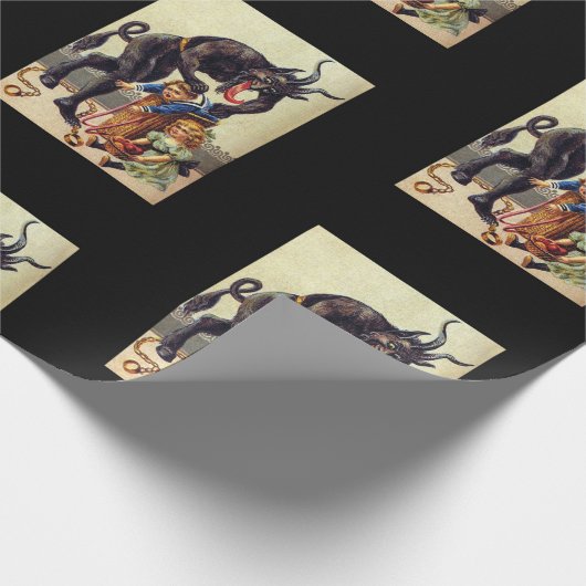 Krampusverpackungspapier schwarz geschenkpapier (Ecke)