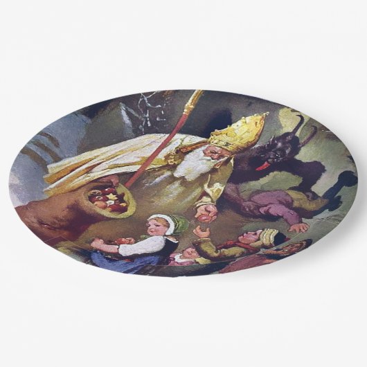 Krampusweihe Pappteller (Schrägansicht)