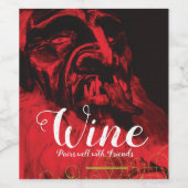 Krampusweinmarke Weinetikett (Einzelnes Label)