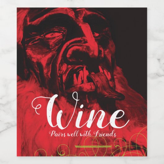 Krampusweinmarke Weinetikett (Einzelnes Label)