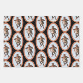 Krampuswrapping Paper Flat Sheet Set 3 Geschenkpapier Set (Vorderseite)