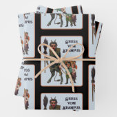Krampuswrapping Paper Flat Sheet Set 3 Geschenkpapier Set (Beispiel)