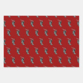 Krampuswrapping Paper Flat Sheet Set 3 Geschenkpapier Set (Vorderseite 2)