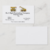 Kran-Baugerät-Visitenkarte Visitenkarte (Vorne/Hinten)