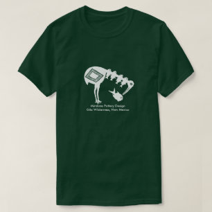 Kran, der Fische - Mimbres Tonwaren-Entwurf isst T-Shirt