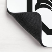 Kran-förmiges Ginkgo-Blatt auf Tablett Mousepad (Ecke)