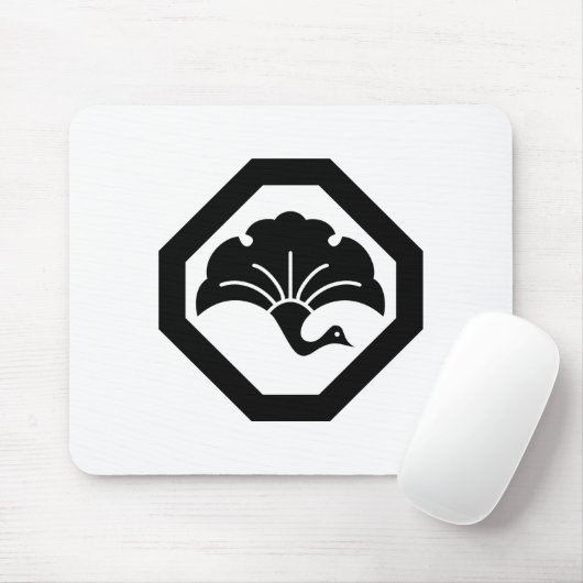 Kran-förmiges Ginkgo-Blatt auf Tablett Mousepad (Mit Mouse)